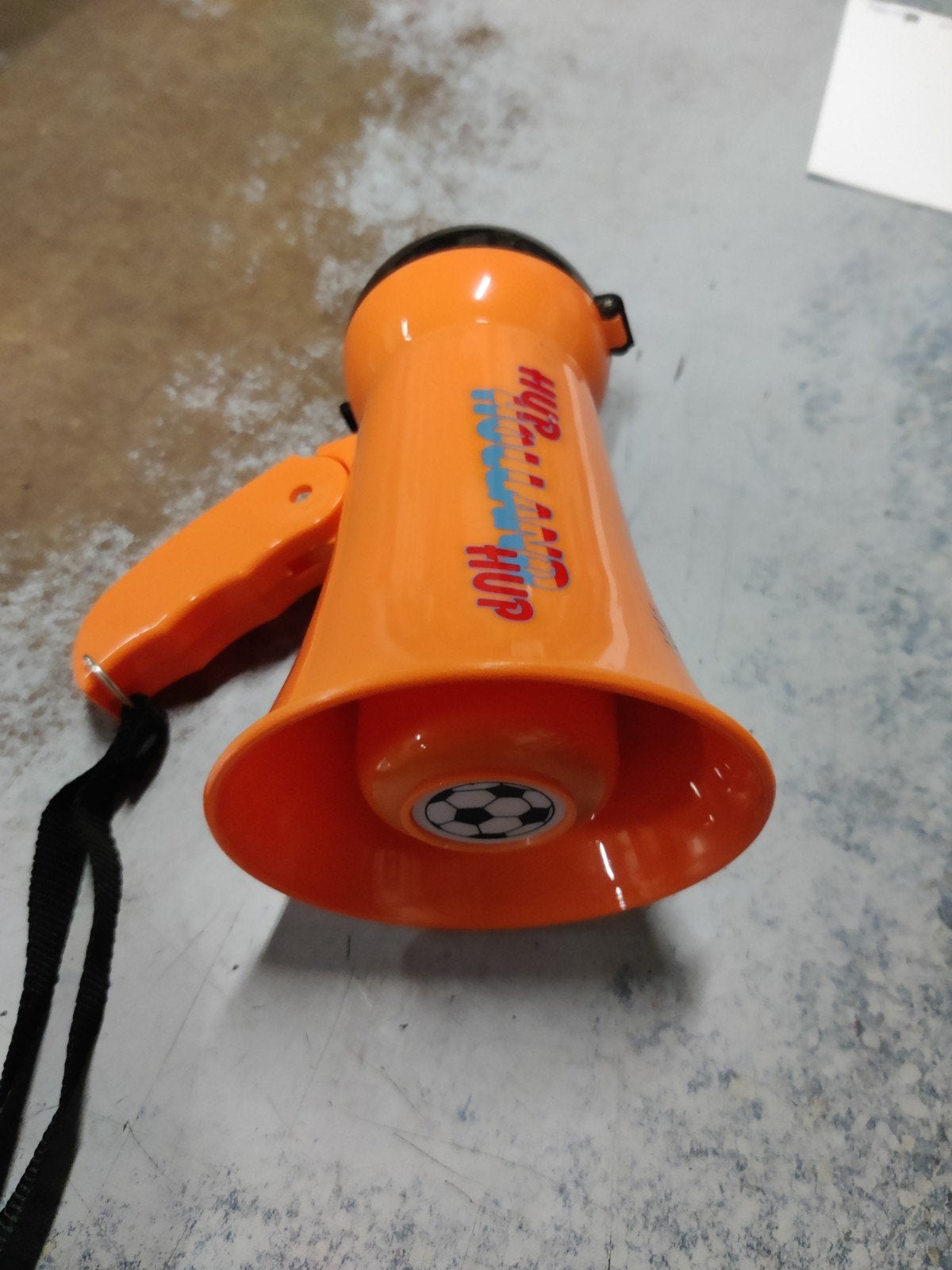 Oranje toeter/megafoon met voetbaldesign, Ophalen of Verzenden