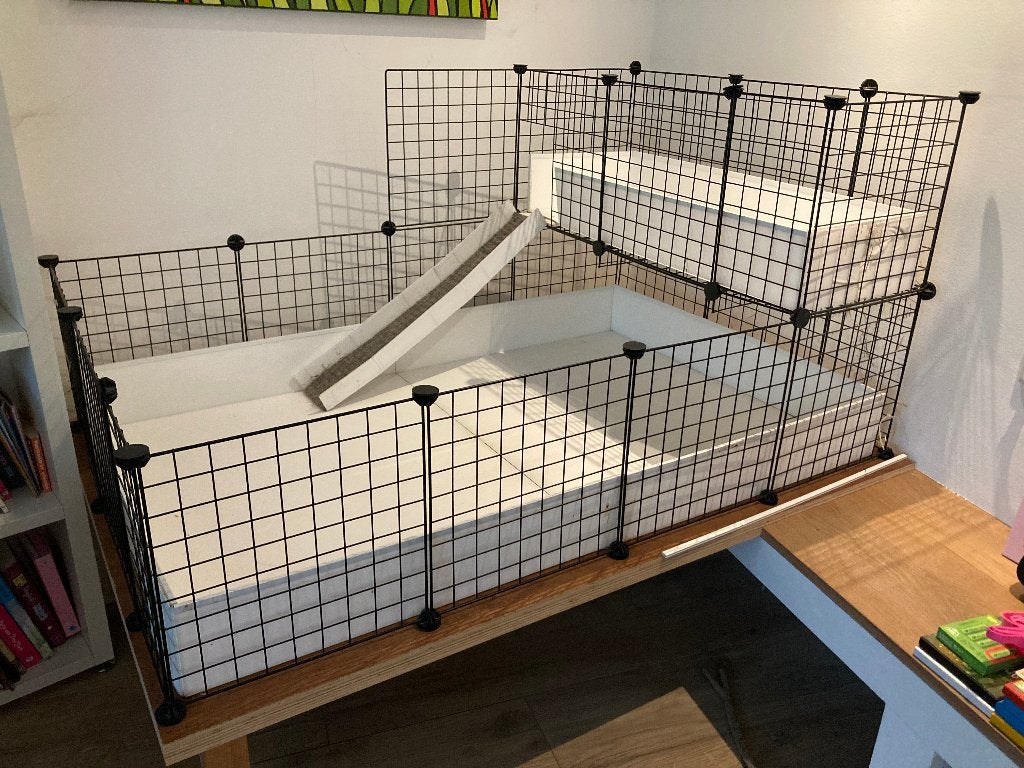 grote caviadraadkubus caviakooi 4.5*2 met etage 2x1, Ophalen, Kooi, 60 tot 90 cm, Cavia