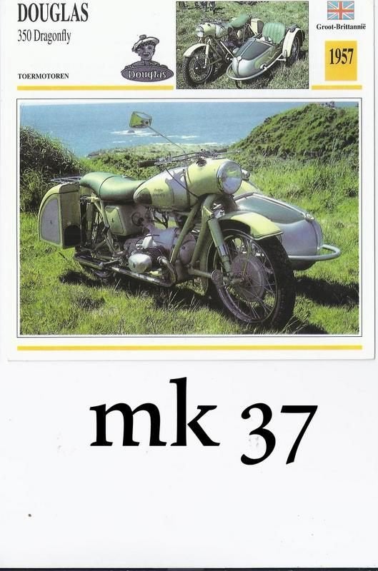 Mk37 motorkaart douglas 350 dragonfly, Ophalen of Verzenden, Zo goed als nieuw, Motoren
