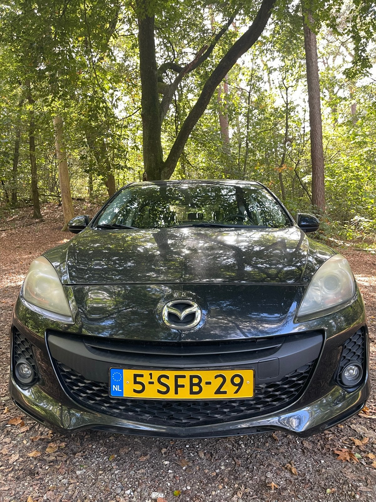 Mazda 3 1.6 Hatchback 2013 Zwart, Auto's, Voorwielaandrijving, 4 cilinders, Zwart, Origineel Nederlands