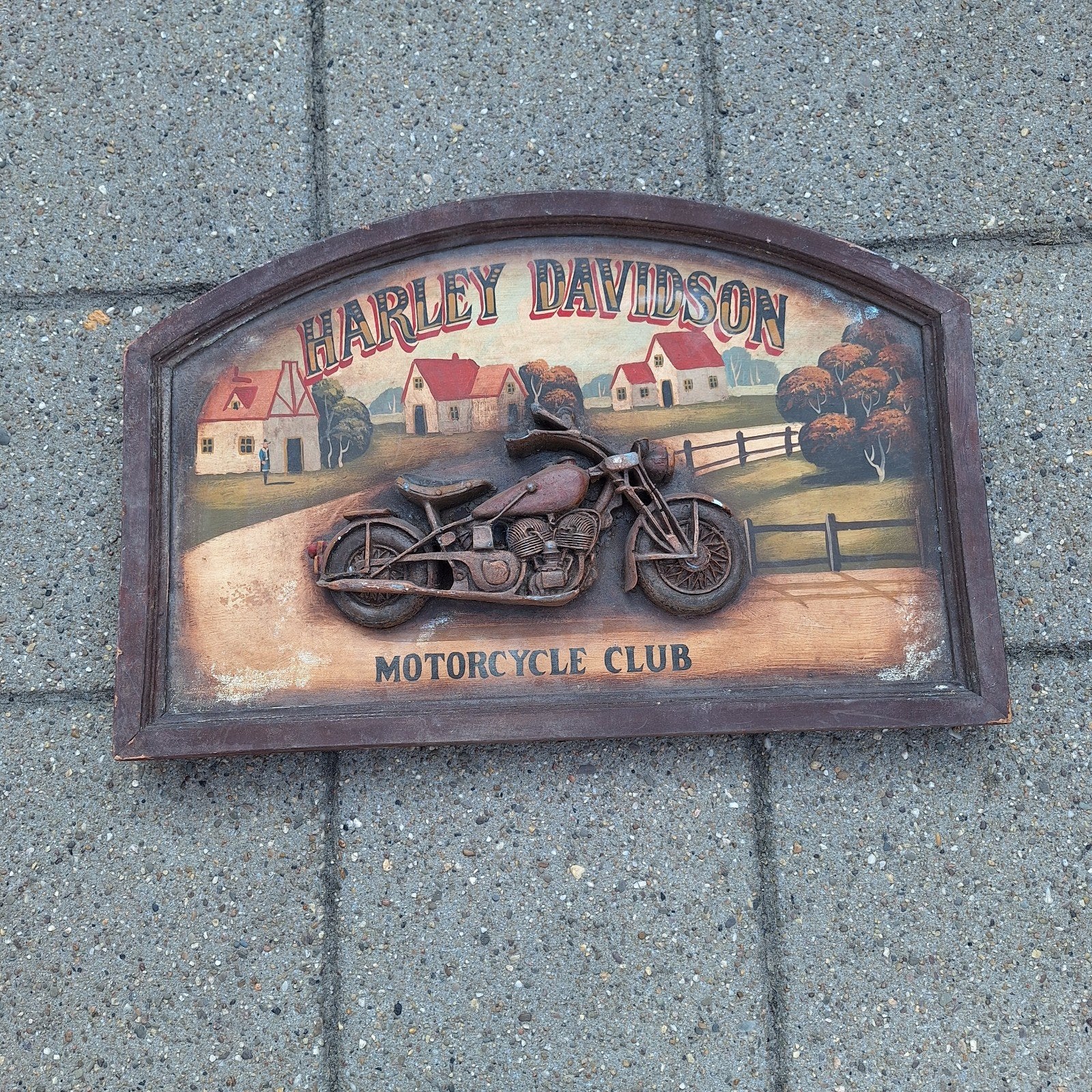 Wandbord Harley Davidson 3D, Ophalen of Verzenden, Gebruikt, Motoren