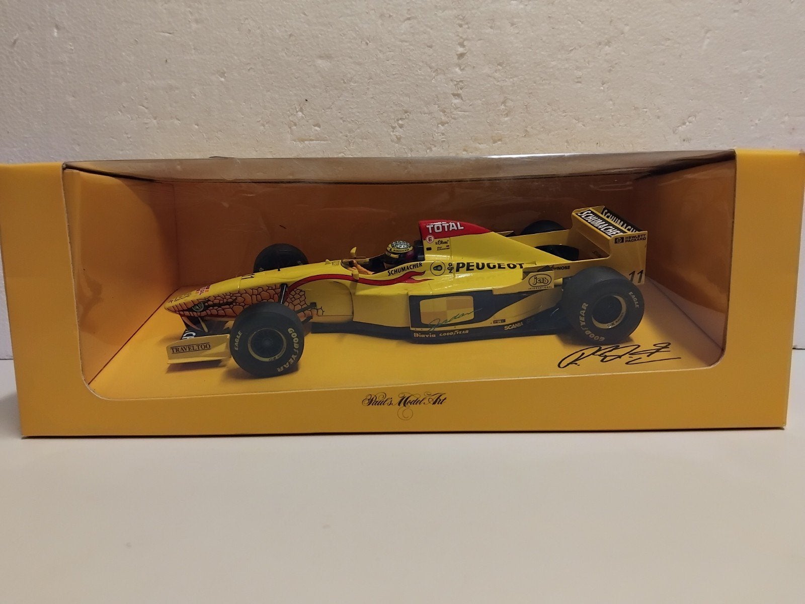 Peugeot F1 Jordan Ralf Schumacher Minichamps metal 1:18 KRD, Hobby en Vrije tijd, Modelauto's | 1:18, Ophalen of Verzenden, Zo goed als nieuw