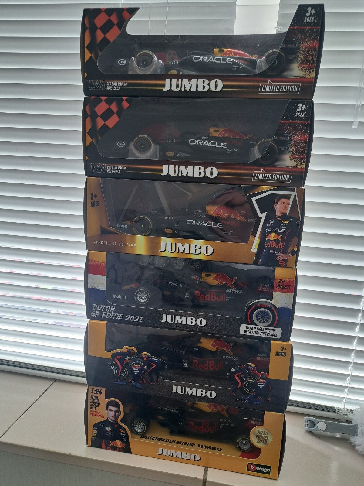 Max Verstappen Red Bull Racing Jumbo Collectie (6 stuks), Ophalen of Verzenden, Nieuw, Overige typen