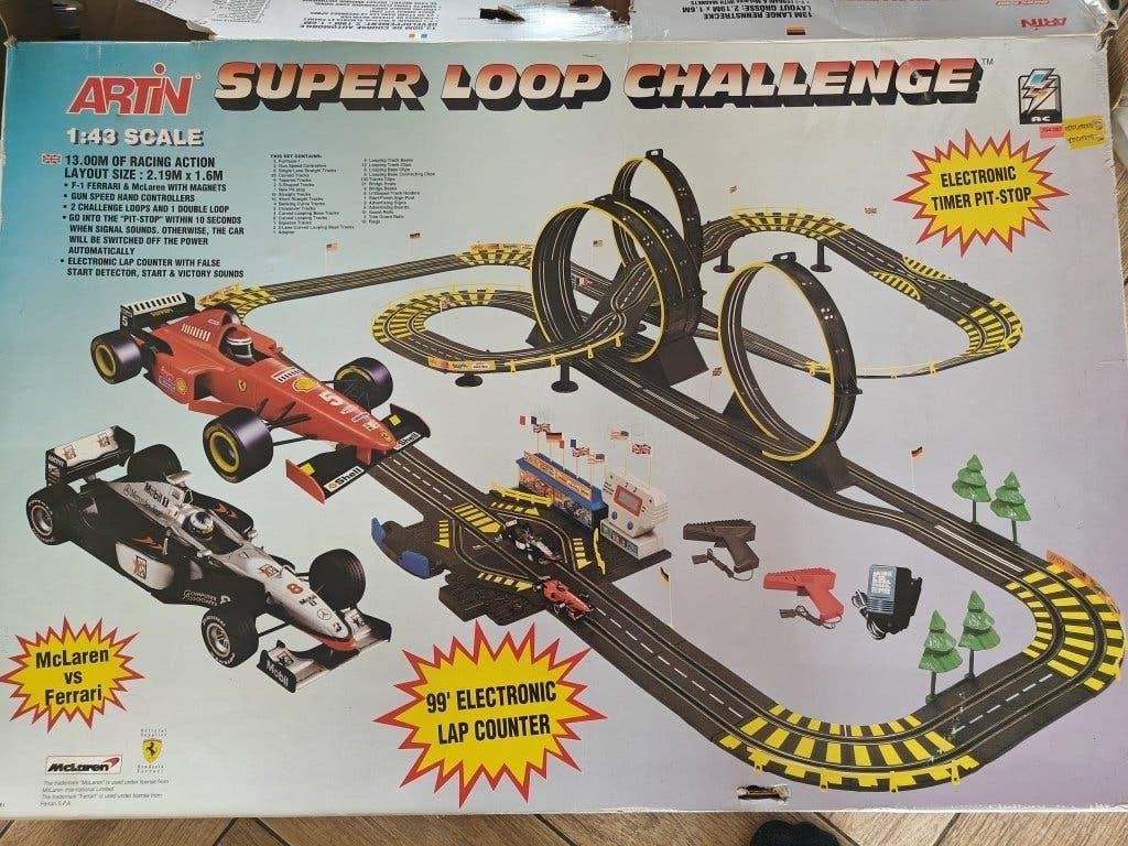 Artin VINTAGE super loop racebaan, Elektrisch, Met looping, Ophalen, Overige merken