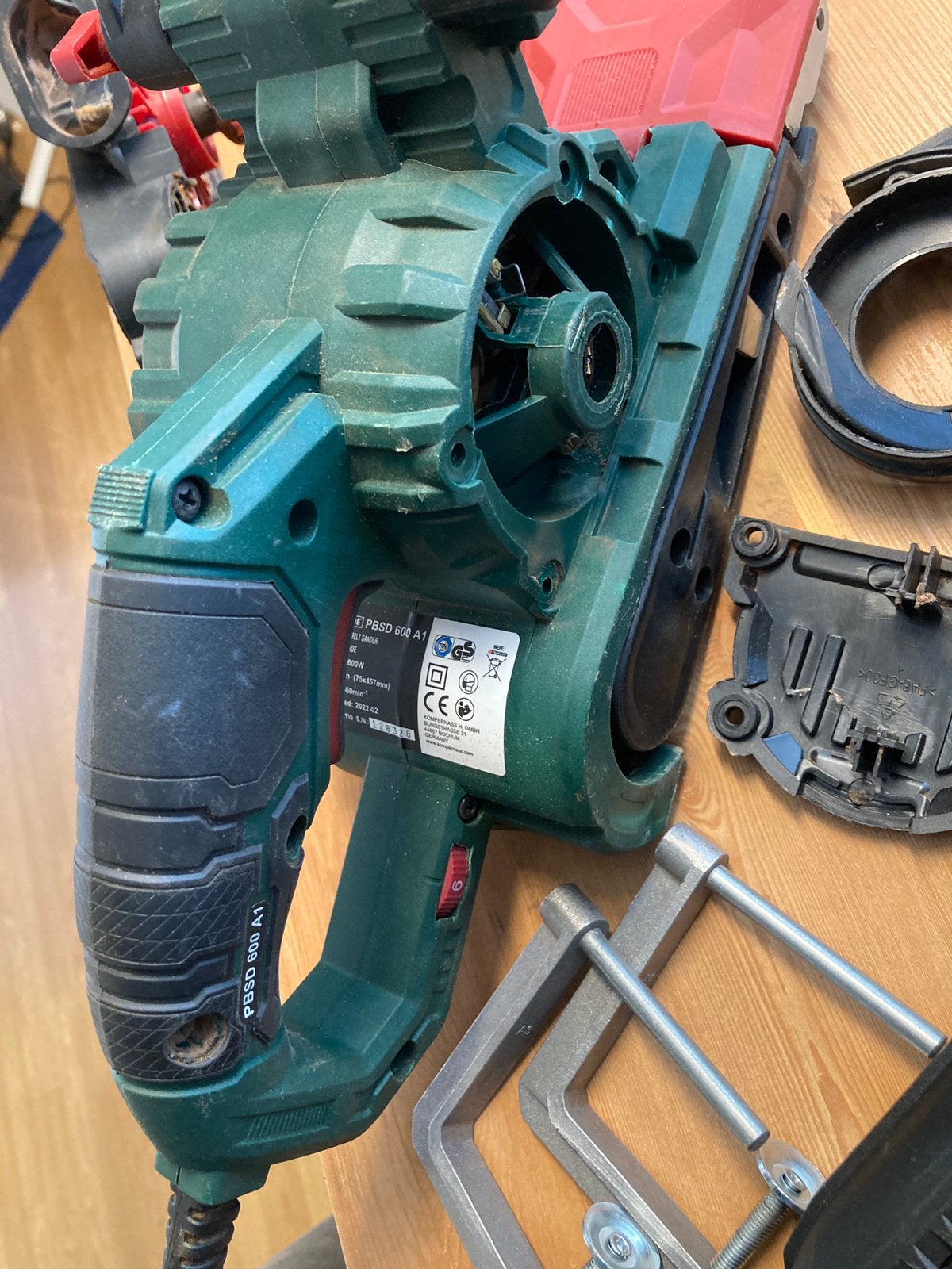 Bandschuurmachine Parkside PBSD 600, Defect, voor Onderdelen, Ophalen of Verzenden, Gebruikt, 600 tot 1200 watt, Bandschuurmachine