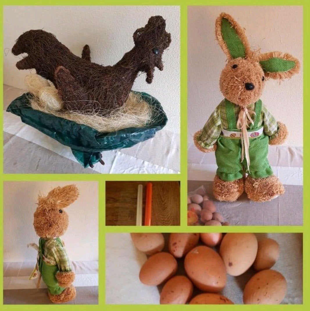 decoratie, kip en konijn, Ophalen of Verzenden