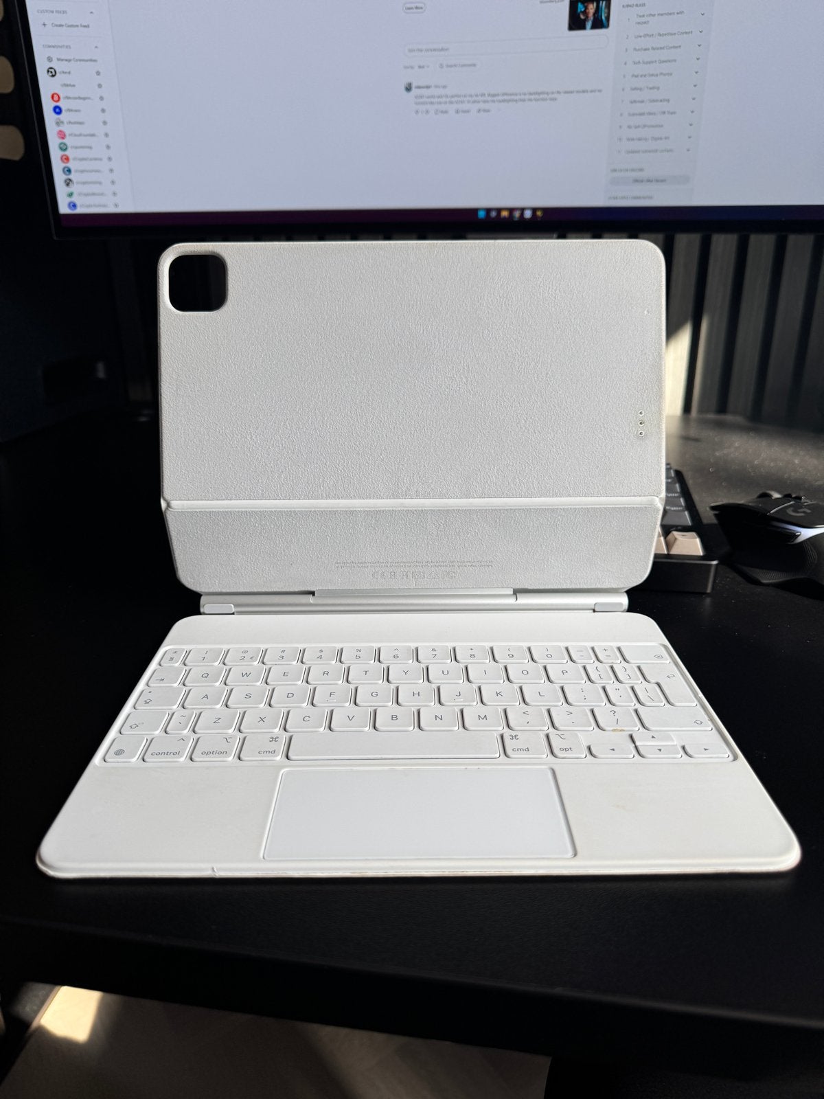 Apple Magic Keyboard voor iPad (White), Ophalen of Verzenden, Zo goed als nieuw, 11 inch