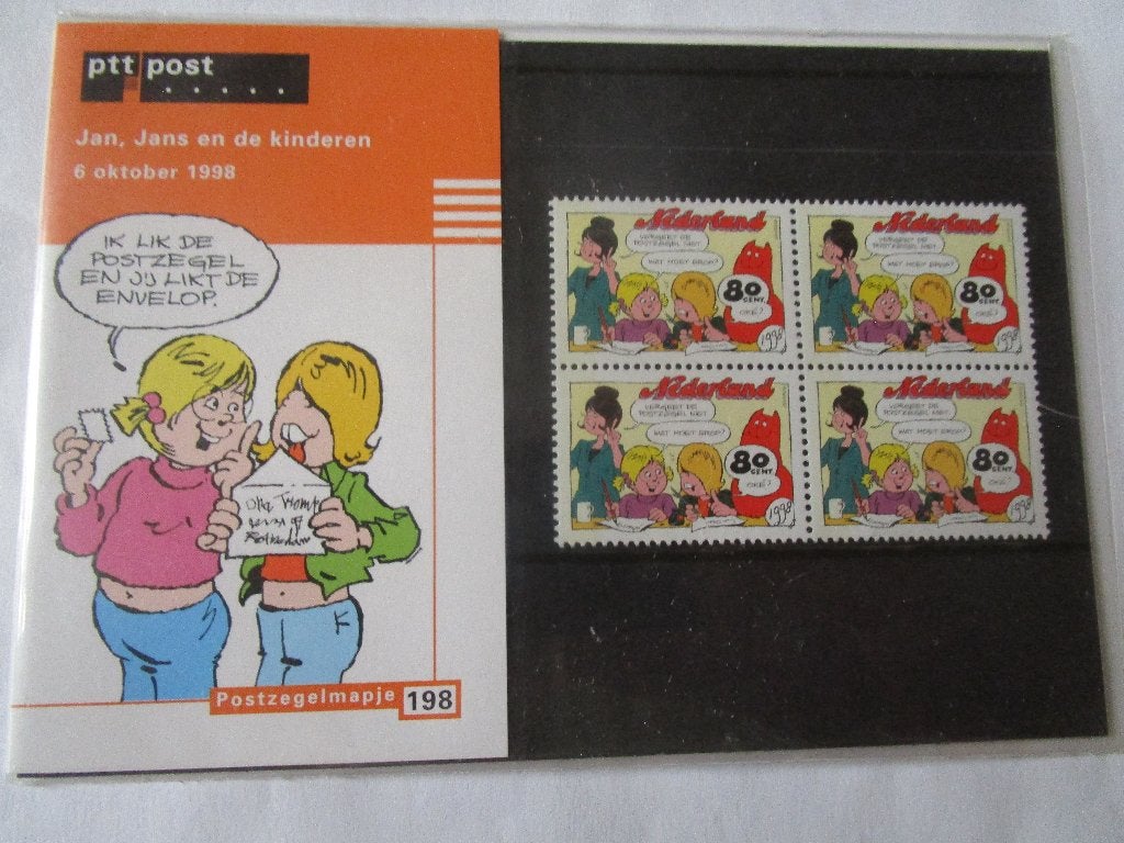 5 x strippostzegel mapje jaren 90 Bommel, Kuifje e.a, Postzegels en Munten, Verzenden, Na 1940, Postfris
