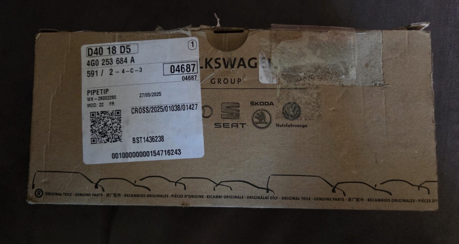 Originele Volkswagen/Audi/Seat/Skoda uitlaatsierstuk, Ophalen of Verzenden, Nieuw, Seat