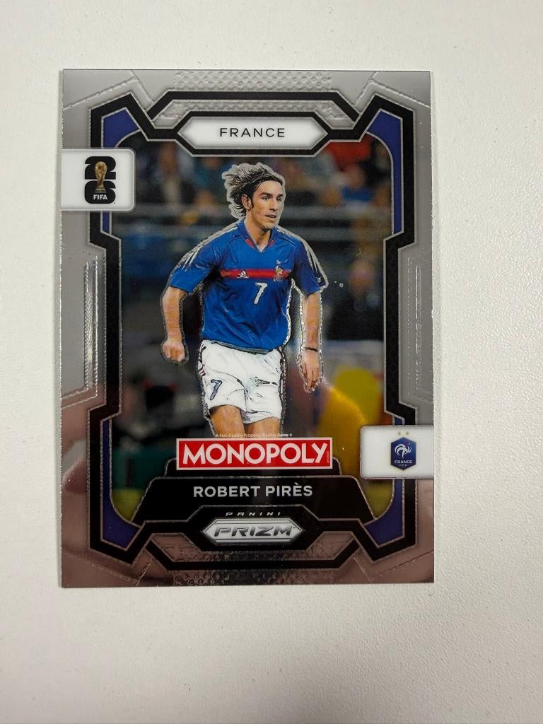 10 Robert Pires Prizm Monopoly World Cup 2026, Ophalen of Verzenden, Nieuw, Buitenlandse clubs, Poster, Plaatje of Sticker