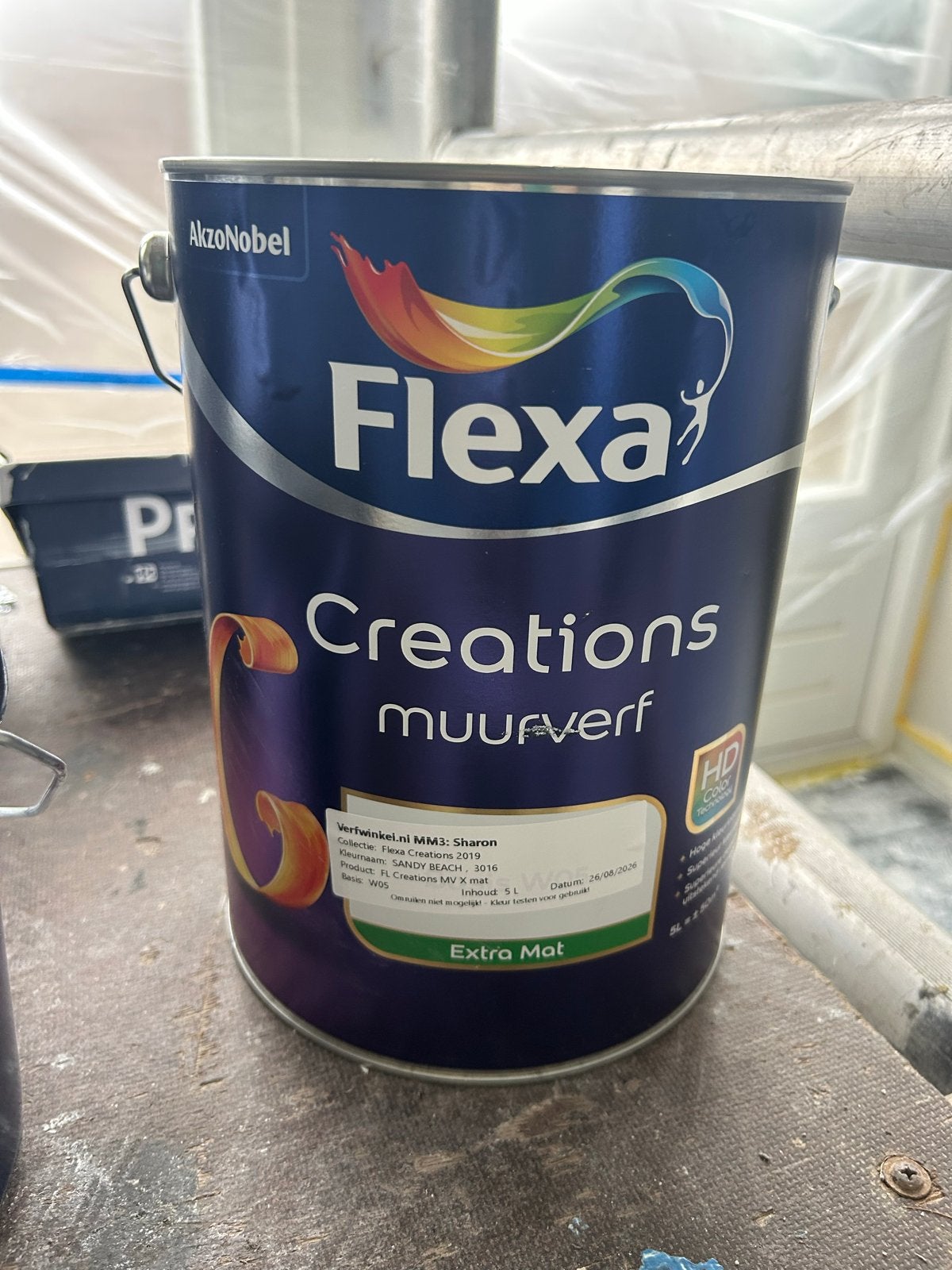 Flexa Creations Muurverf Extra Mat Sandy Beach 5L, Ophalen of Verzenden, Nieuw, Overige typen