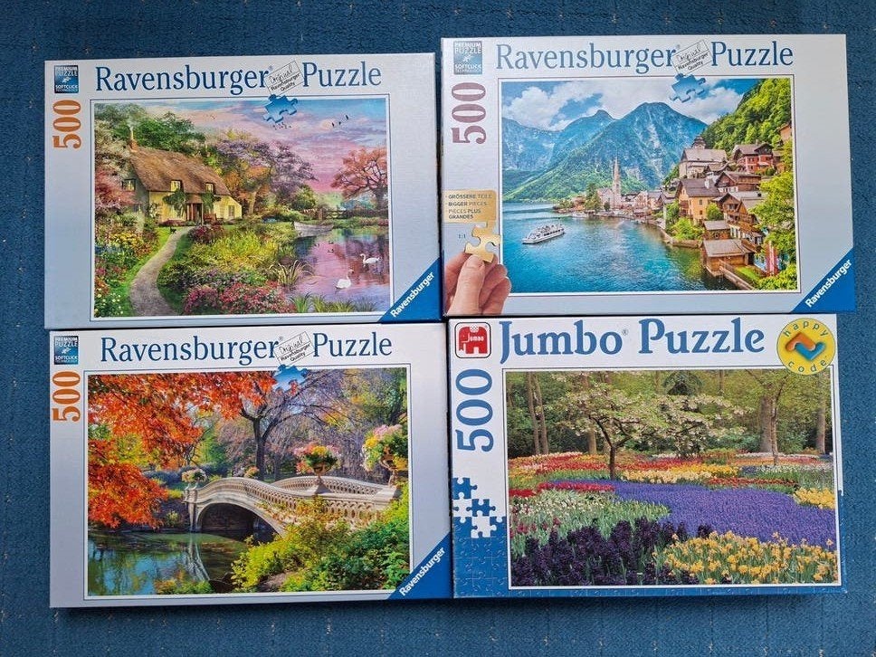 diverse puzzels 500 stukjes, Ophalen, 500 t/m 1500 stukjes, Zo goed als nieuw
