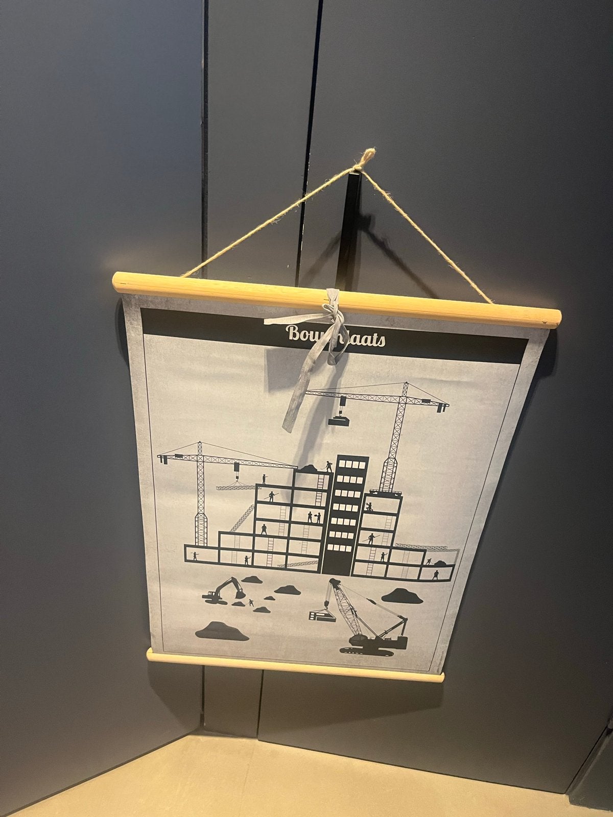 Bouwplaats & Werktuigen Wanddecoratie, Ophalen of Verzenden, Zo goed als nieuw, Print