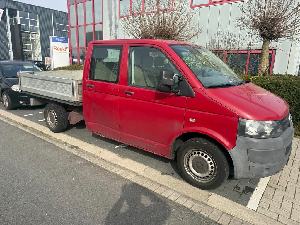 Vw Transporter 2.0 TDI 75KW 2010 pick up dubbelcabine, Auto's, Euro 5, Stof, 4 cilinders, Volkswagen