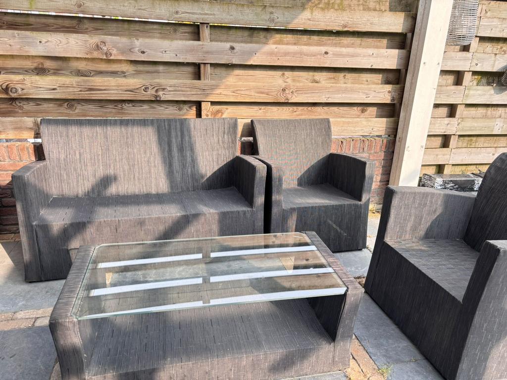 Gebruikte loungeset merk Gardena, Tuin en Terras, Ophalen, 5 zitplaatsen, Kunststof, Gebruikt