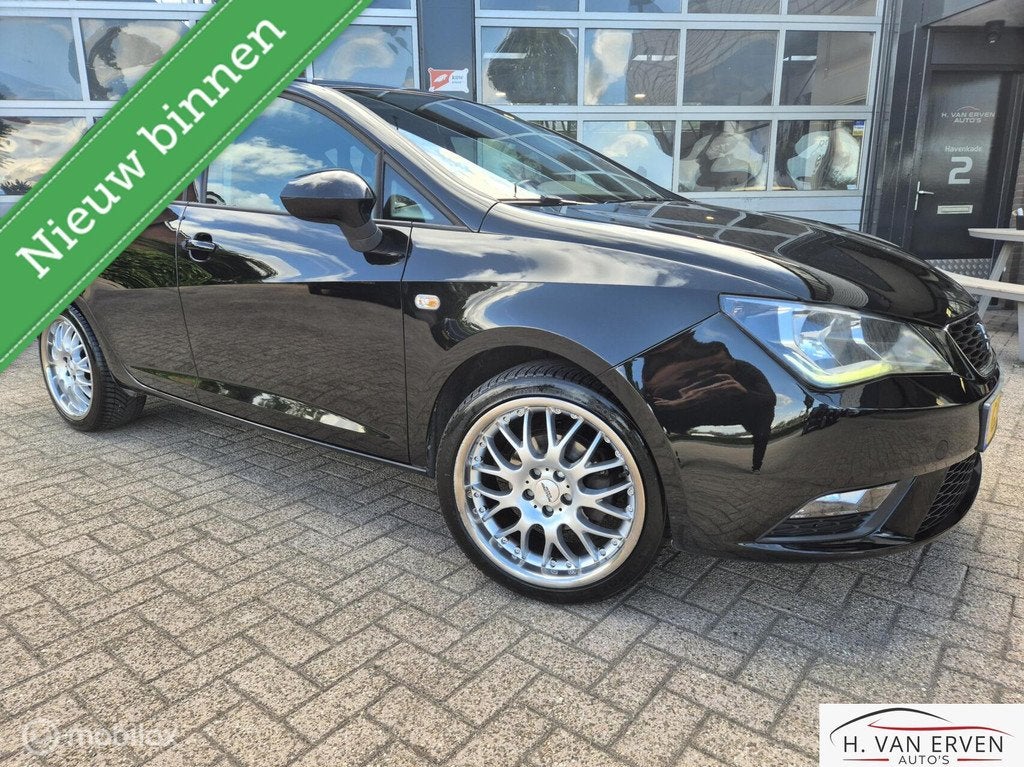 Seat Ibiza 1.0 EcoTSI Style Connect NAVI 17" LEDER NAP, Auto's, Seat, Bedrijf, Te koop, Ibiza, ABS, Airbags, Airconditioning, Alarm