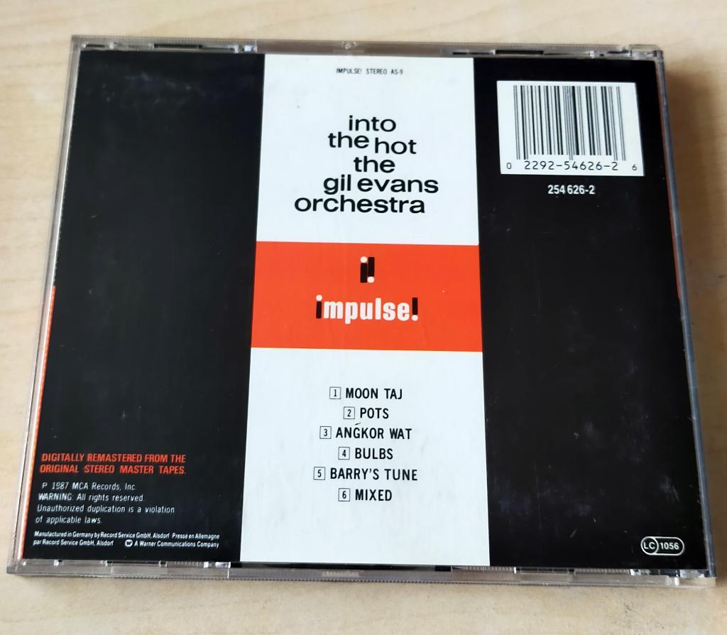 The Gil Evans Orchestra - Into The Hot CD Impulse 1961/1987, Ophalen of Verzenden, 1960 tot 1980, Gebruikt, Jazz