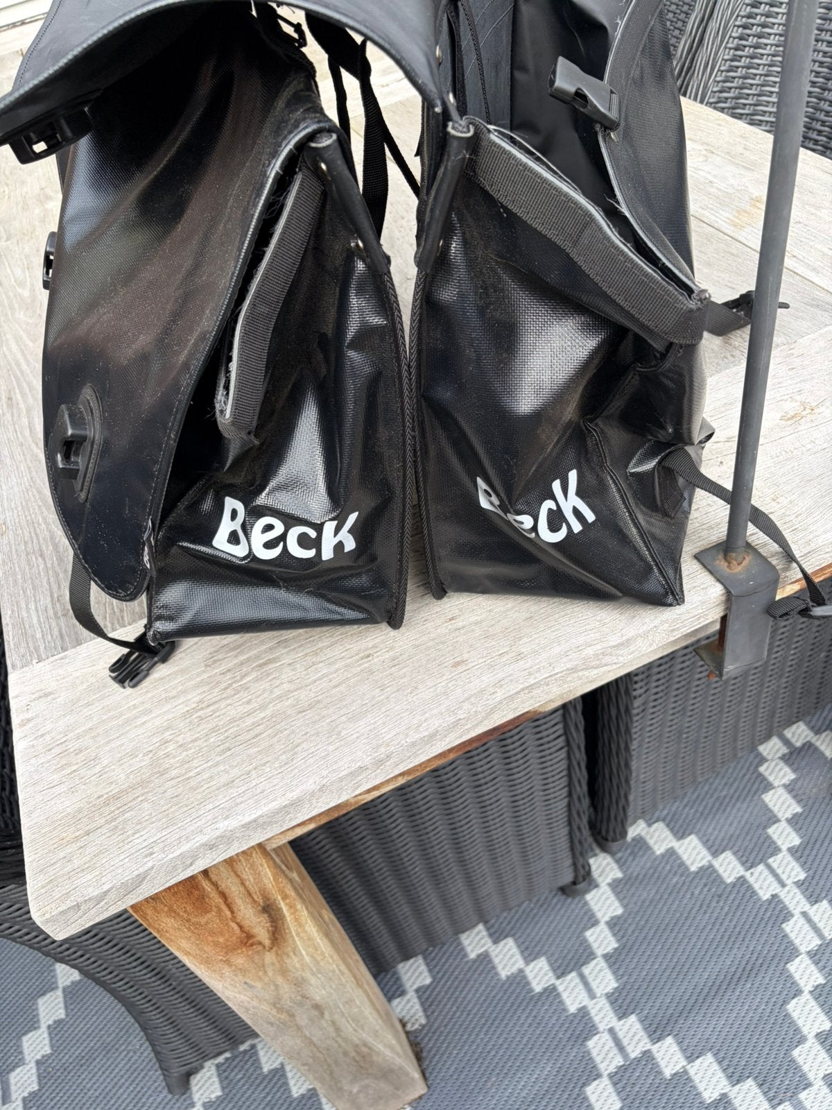 Beck dubbele fietstassen, Ophalen, Gebruikt