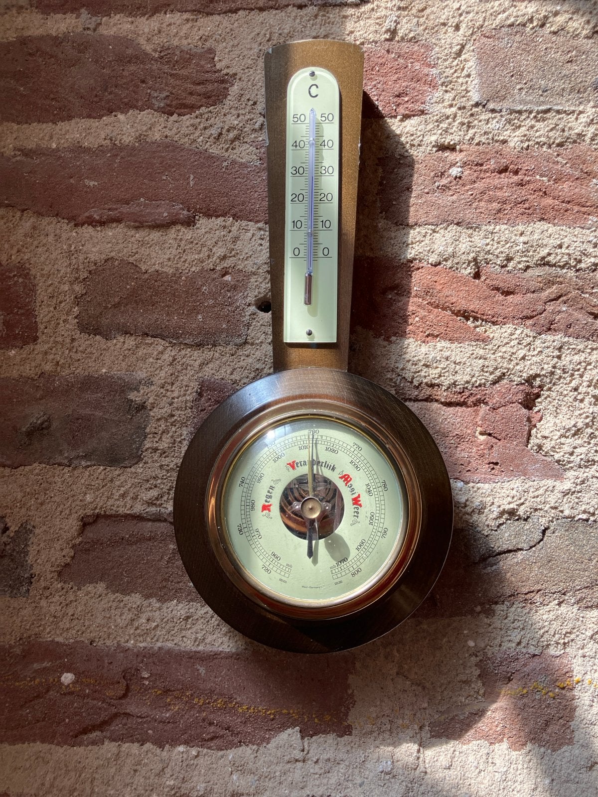 Lanéris Barometer met Thermometer - Antiek Weerstation, Ophalen, Gebruikt, Weerstation