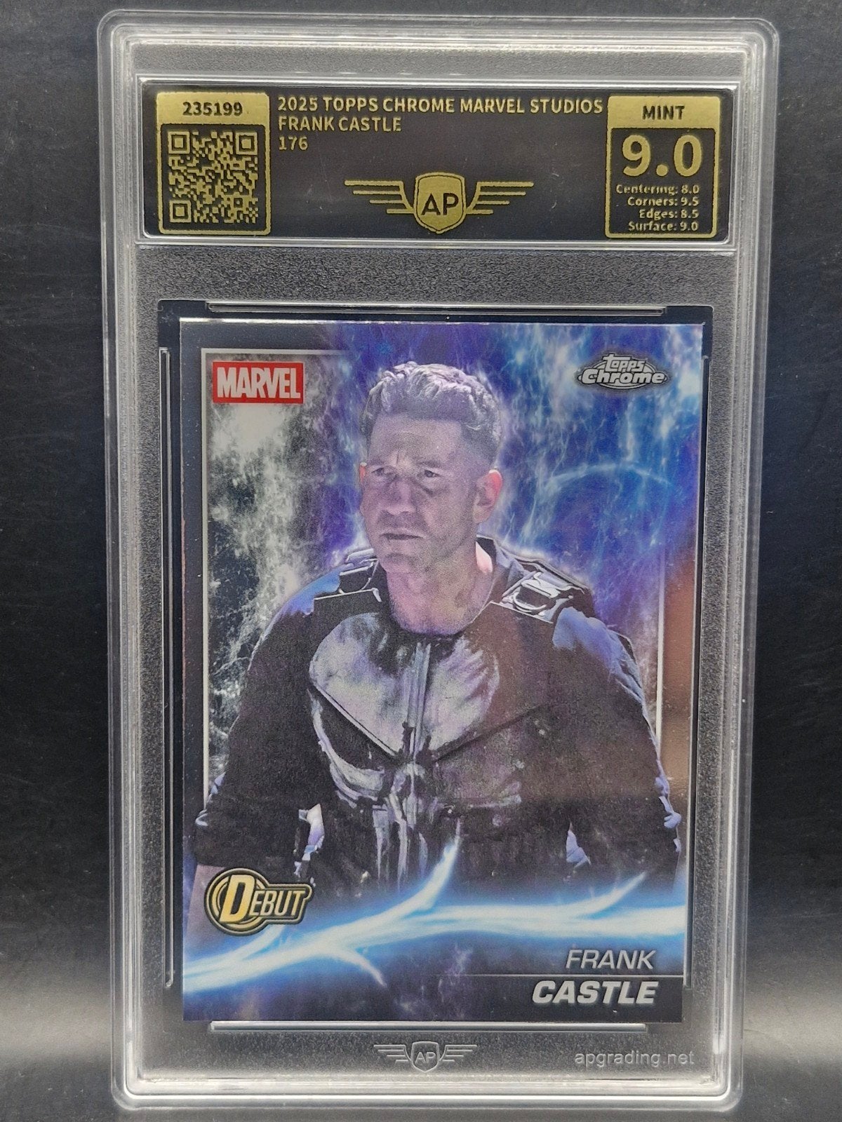 Frank castle 2025 topps chrome marvel studios #176 AP 9, Hobby en Vrije tijd, Verzamelkaartspellen | Overige, Verzenden, Zo goed als nieuw
