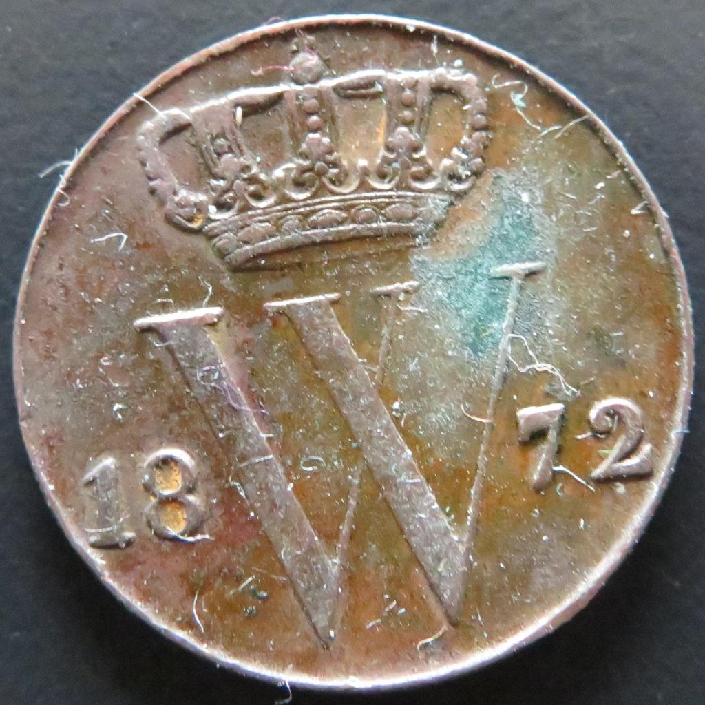 Halve Cent 1872, Postzegels en Munten, Munten | Nederland, Verzenden, Koning Willem III, Overige waardes, Losse munt