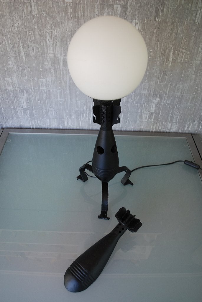 2 items Cut-away Mortier Lamp en Bureau / Wand decoratie WW2, Ophalen of Verzenden