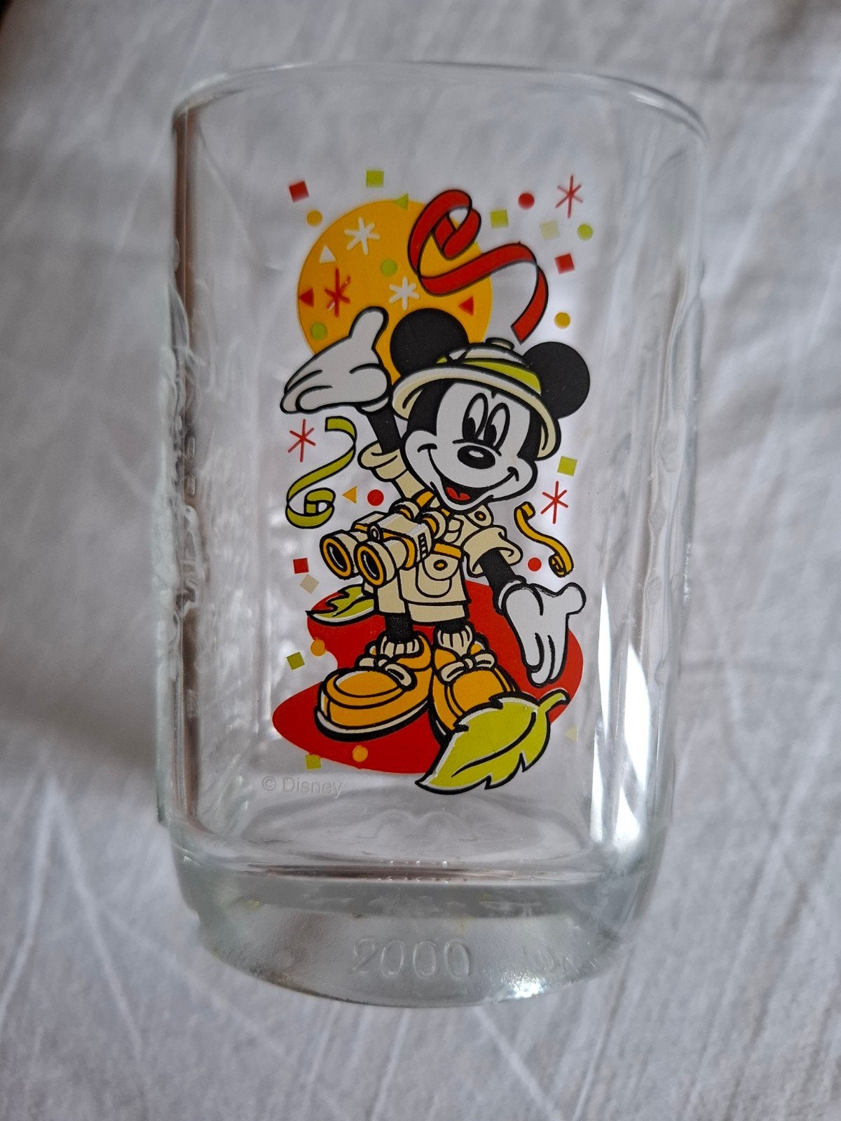 Disney World Animal Kingdom 2000 Glas Mickey Mouse, Verzamelen, Ophalen of Verzenden