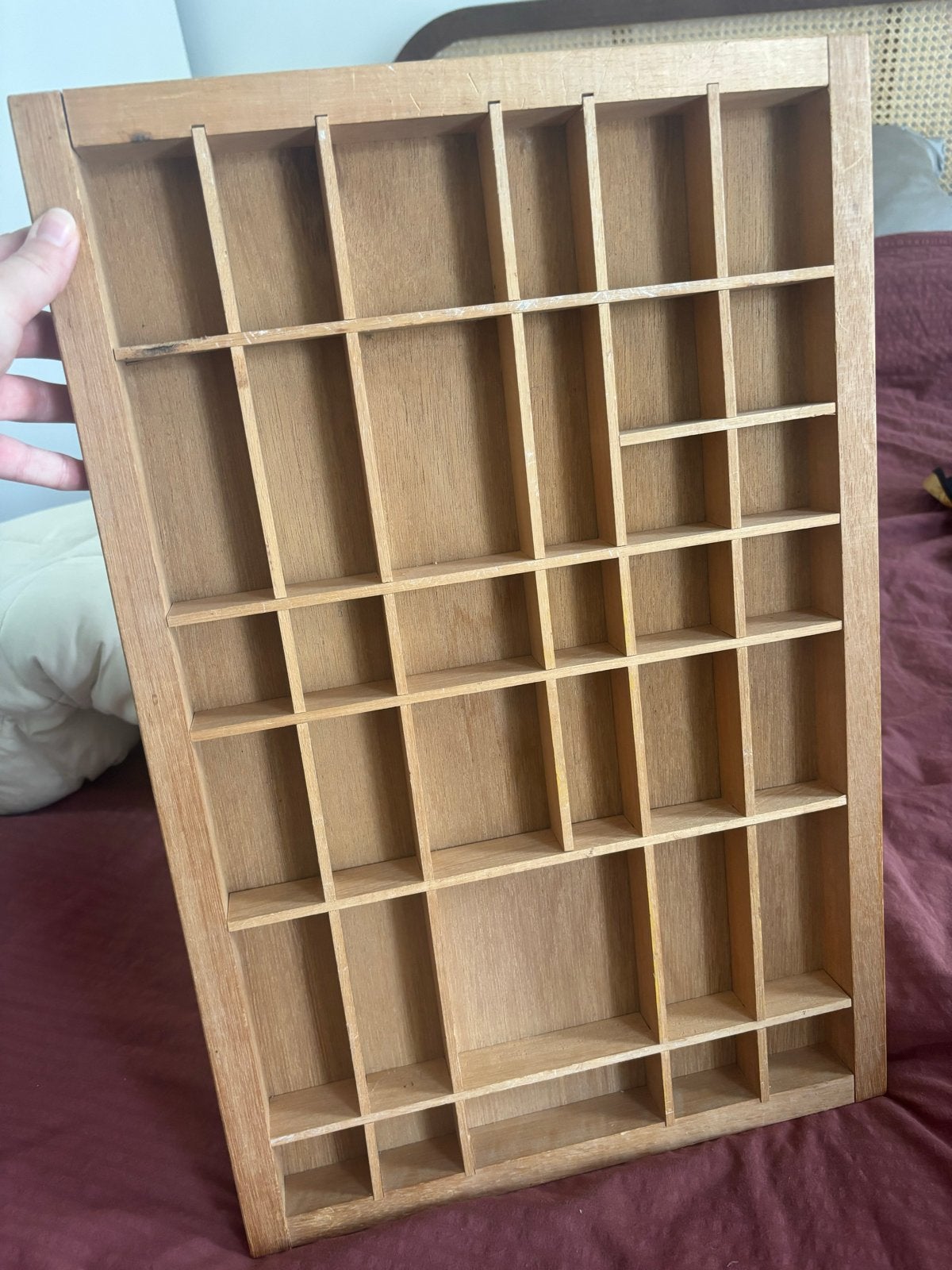 Vintage houten letterbak / sorteerbak, Ophalen of Verzenden
