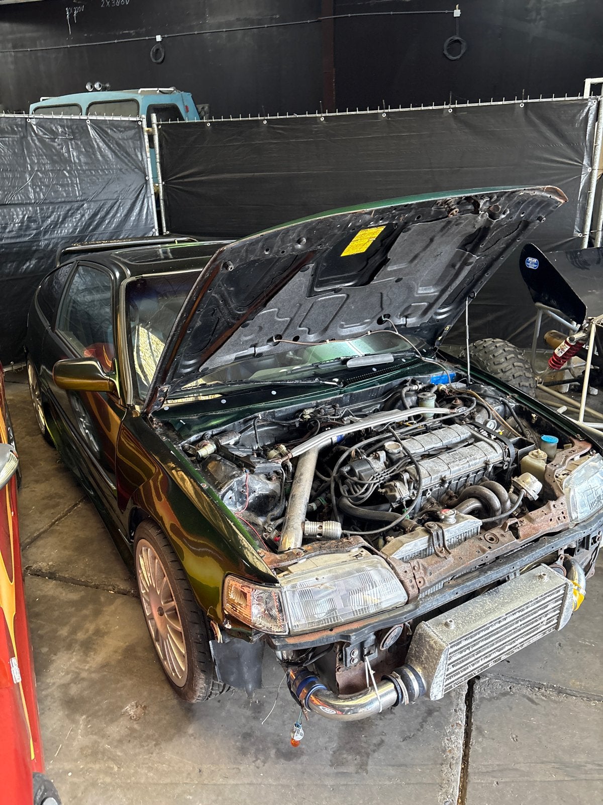 Honda Civic 1.6 I CRX Coupe 16V Dohc U9 1992 Zwart, Auto's, Voorwielaandrijving, 4 cilinders, 1590 cc, Zwart