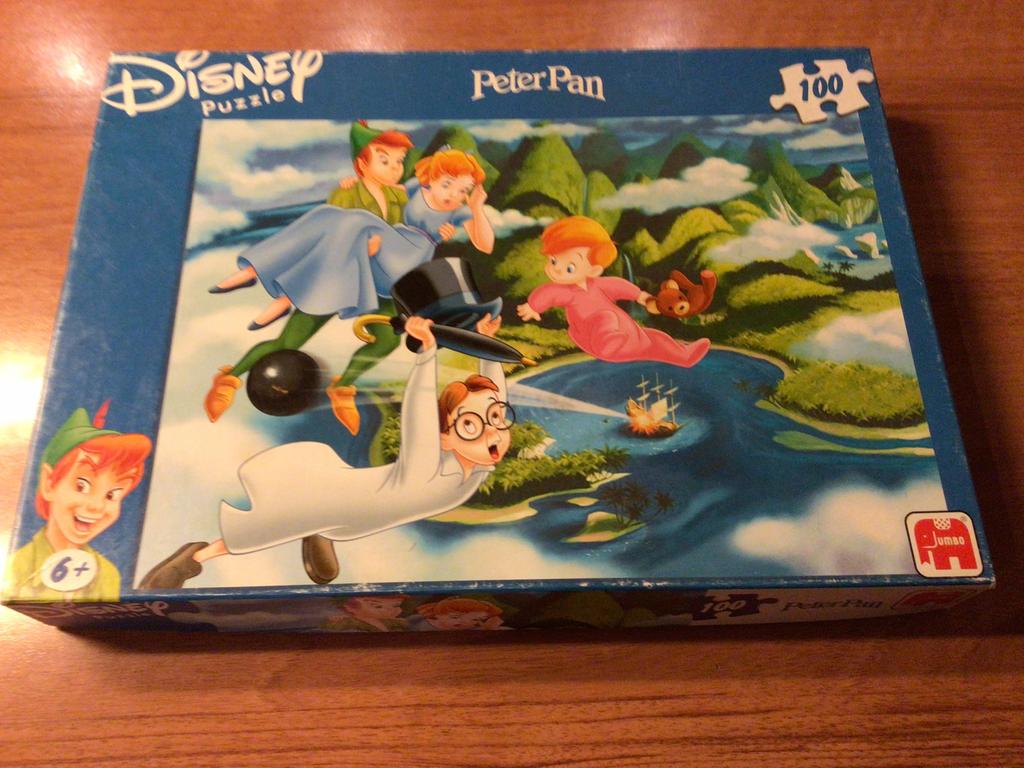 Puzzel Peter Pan 100 st., Ophalen of Verzenden, Meer dan 50 stukjes, Zo goed als nieuw, 6 jaar of ouder