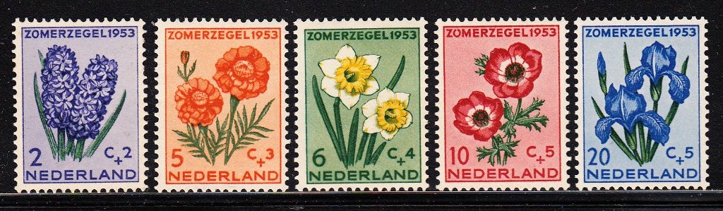 234 - Nederland nvph 602/606 met plakkerrest , Zomerzegels, Postzegels en Munten, Postzegels | Nederland, Verzenden, Na 1940, Postfris