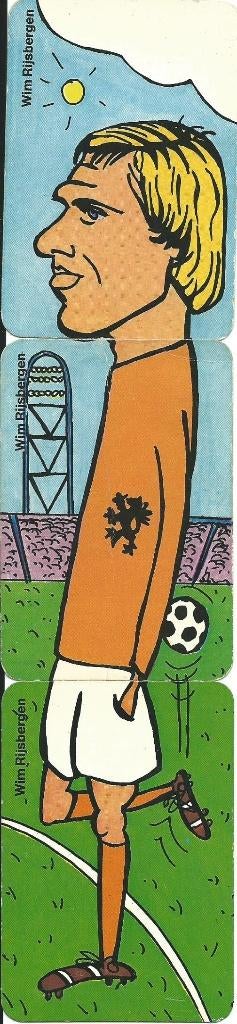 1978 karikatuur plaatje Centra Wim Rijsbergen Feyenoord, Verzenden, Zo goed als nieuw, Feyenoord, Poster, Plaatje of Sticker