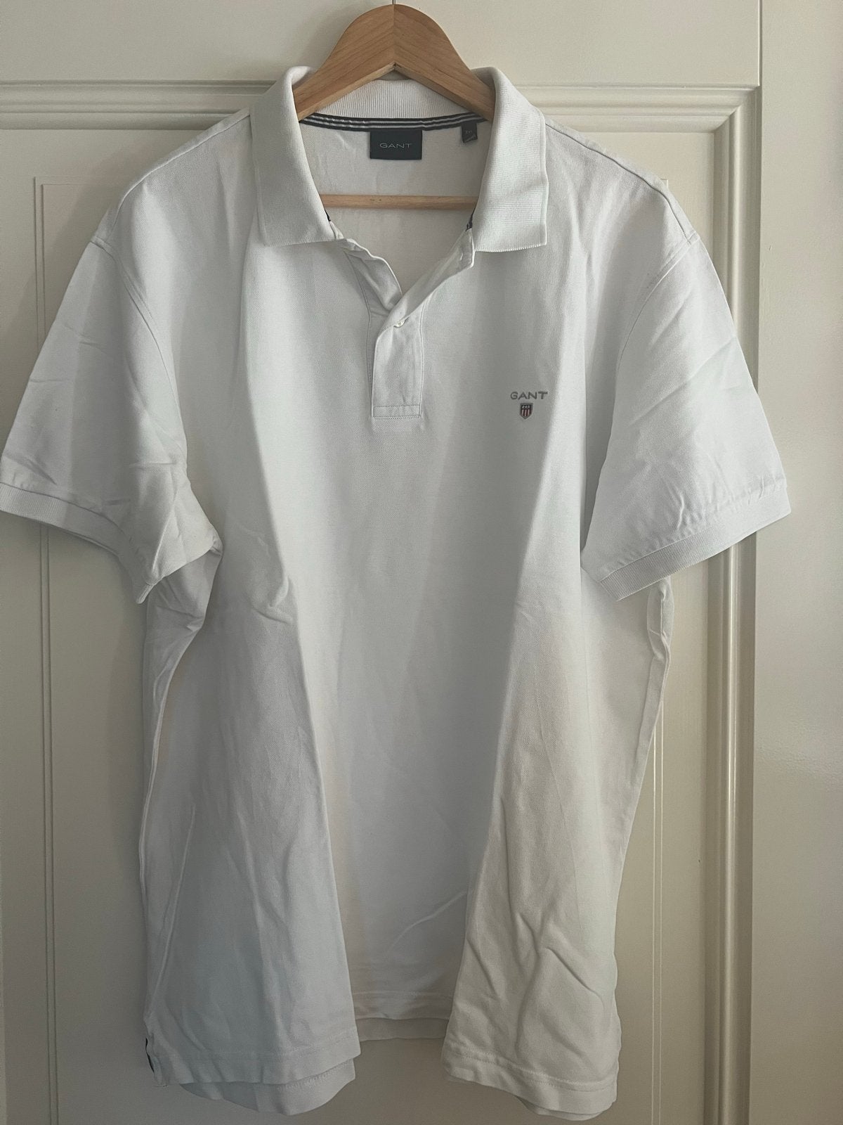GANT Polo Shirt Wit Heren Maat 3XL, Ophalen of Verzenden, Zo goed als nieuw, Overige maten, Wit
