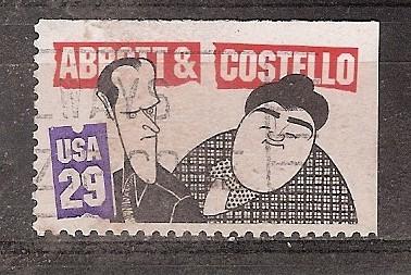 USA, Comedy, Abbott en Costello, 1991., Ophalen of Verzenden, Gestempeld, Noord-Amerika