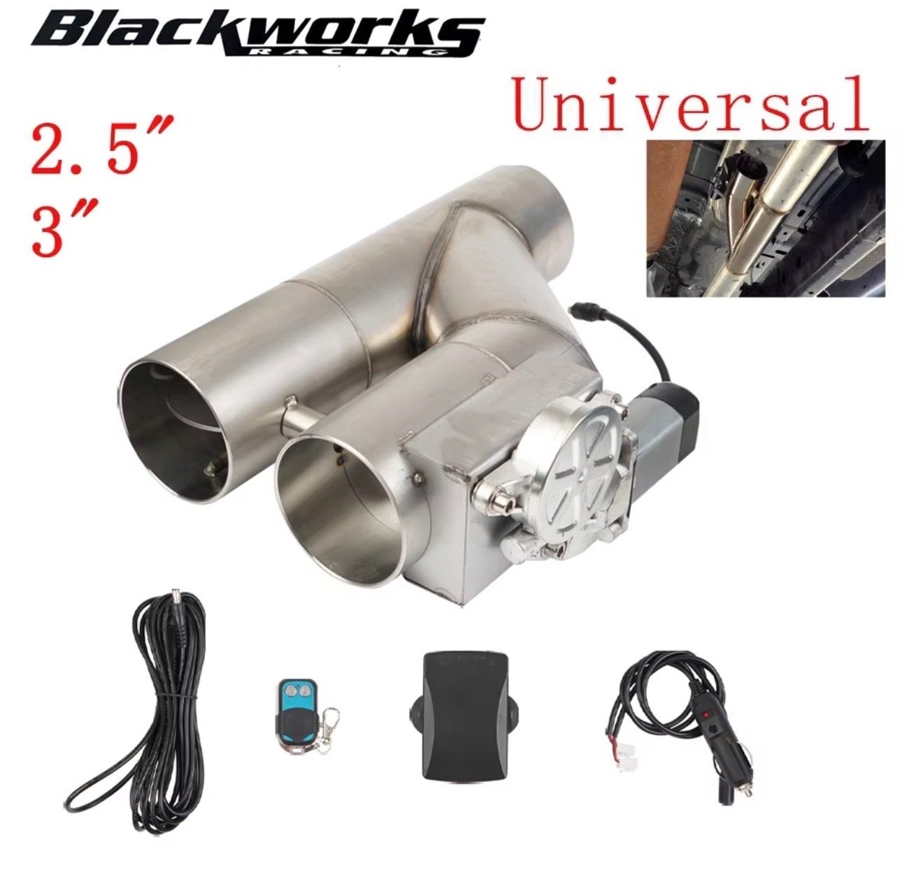 Elektrische Uitlaatklep 2.5 inch (63mm) met Afstandsbedienin, Auto-onderdelen, Uitlaatsystemen, Ophalen of Verzenden, Nieuw, Universele onderdelen