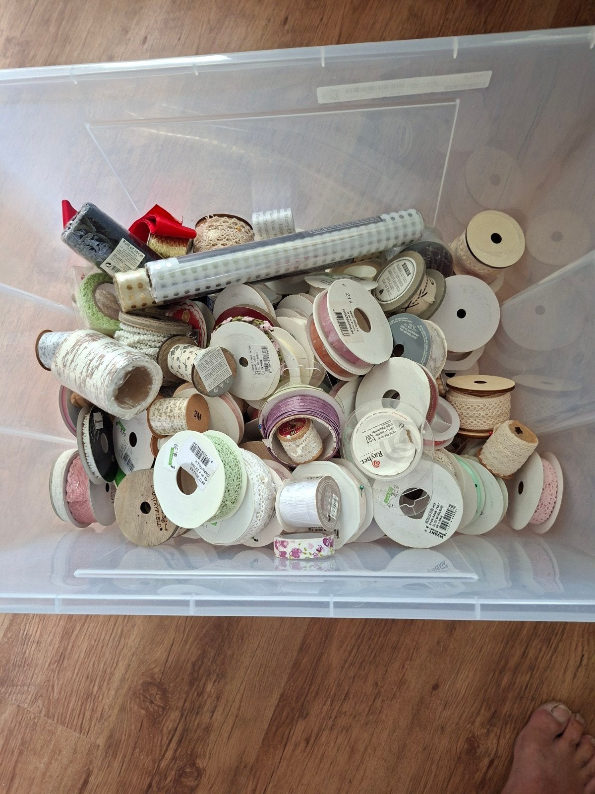 Grote collectie lint, kant en band voor hobby en decoratie, Hobby en Vrije tijd, Ophalen of Verzenden, Zo goed als nieuw, Lint, Band of Elastiek