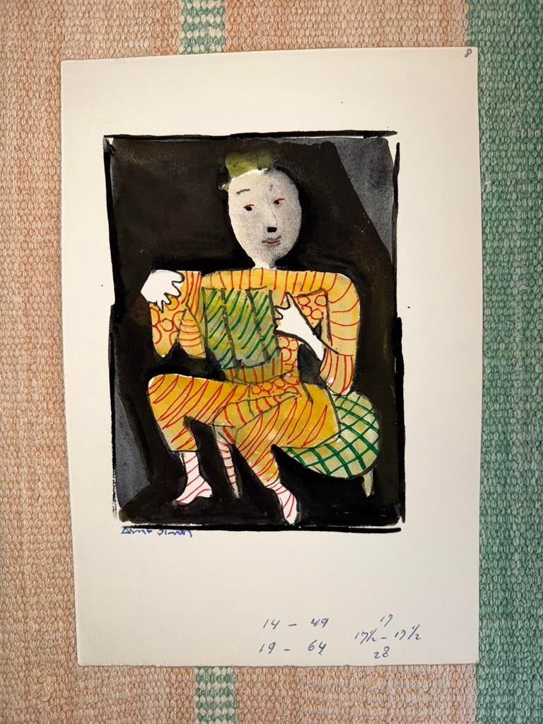 Gouache kunstwerk Amp Smit, Ophalen of Verzenden