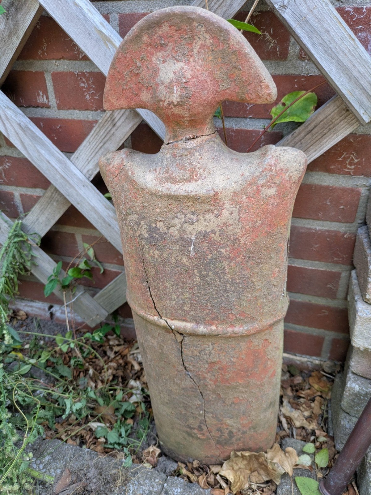 Tuinbeeld met barsten, Tuin en Terras, Tuinbeelden, Ophalen, Gebruikt, Mensenbeeld