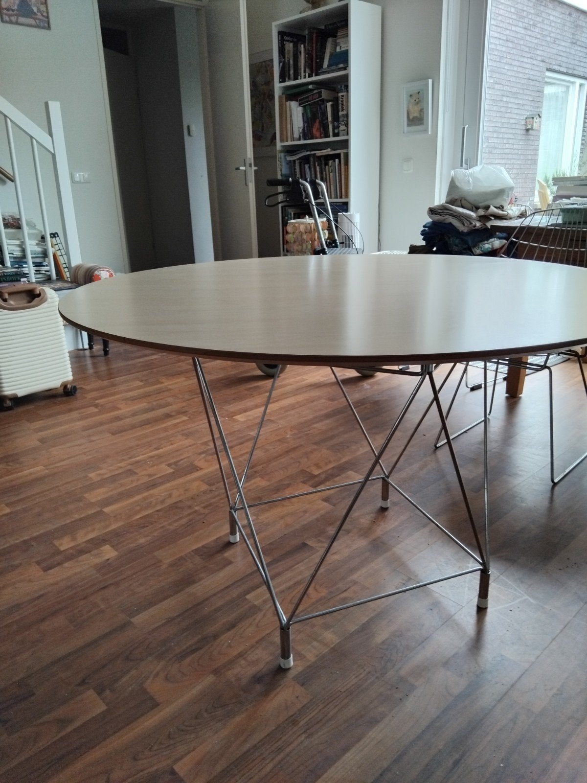 design tafel, Ophalen, Rond, Overige houtsoorten, 100 tot 150 cm