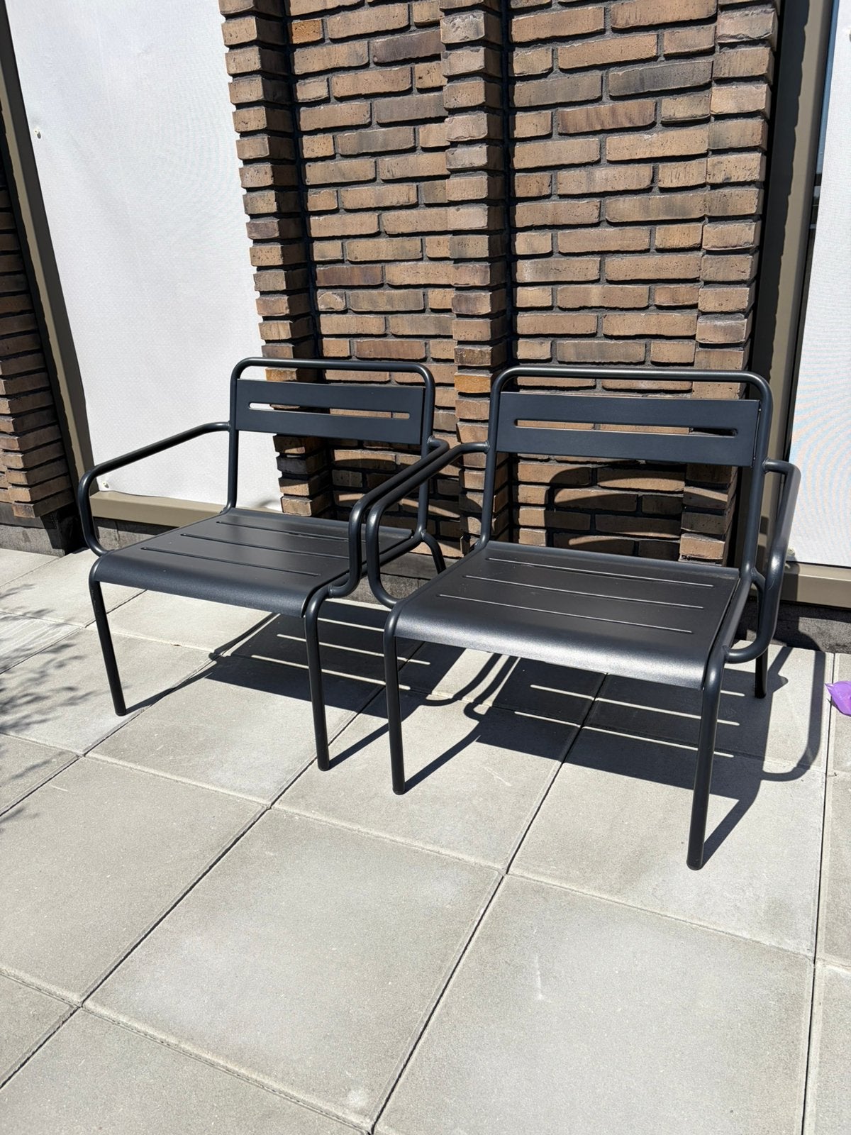 Emu Star loungestoelen zwart 2x, Ophalen of Verzenden, Zo goed als nieuw, Kunststof