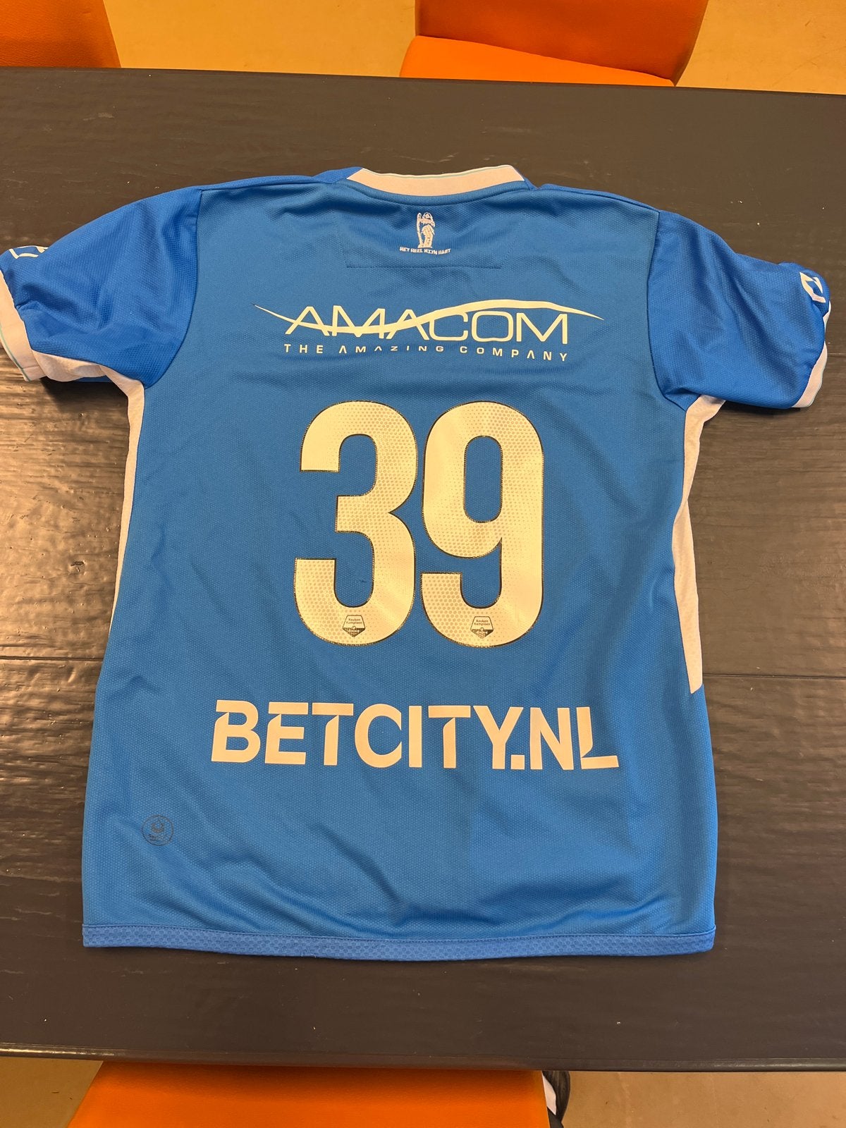 FC Den Bosch Thuisshirt Maat S/M, Blauw, Ophalen of Verzenden, Voetbal, Gedragen