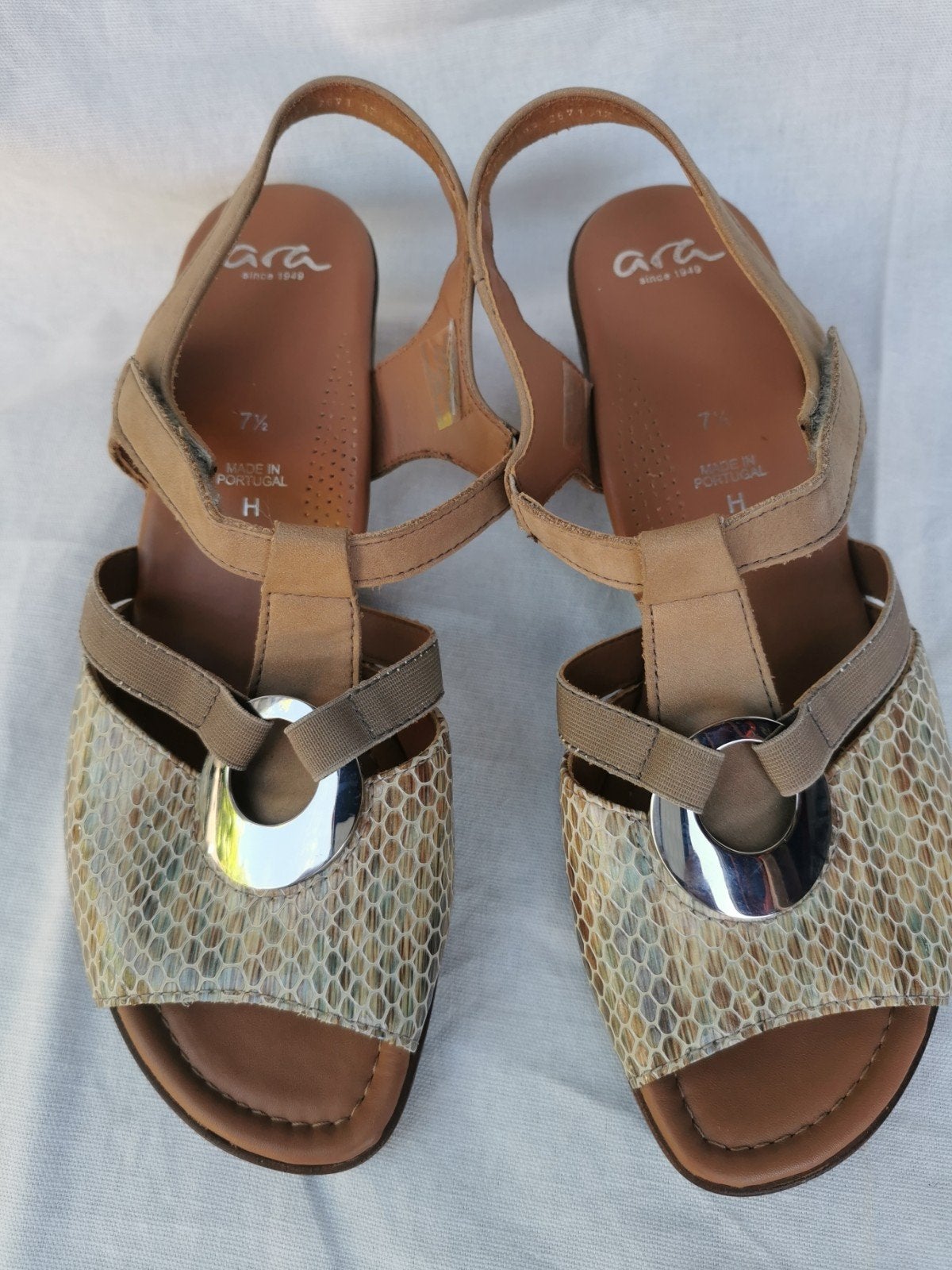 ara dames sandalen echt leer maat 41 zo goed als nieuw, Overige kleuren, ARA, Zo goed als nieuw, Sandalen of Muiltjes
