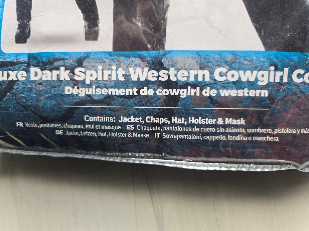 Smiffys 63009 Deluxe Dark Spirit Western Cowgirl Costume - L, Verzenden, Nieuw, Halloween, Kleding