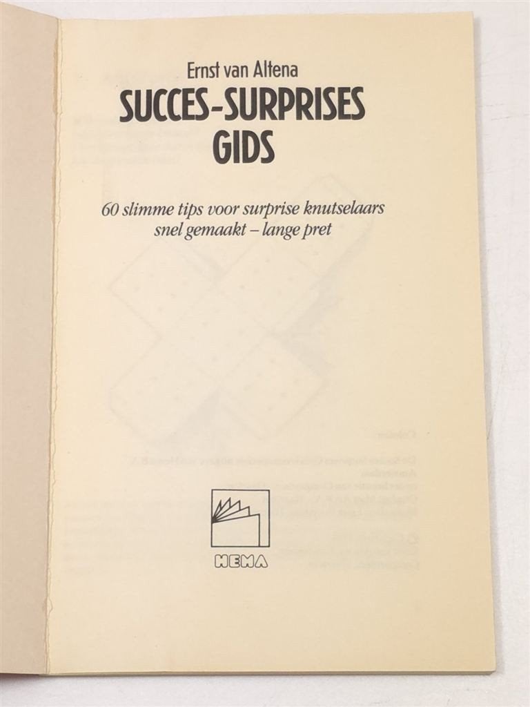 Succes-Surprises Gids — 60 Tips, Surprise Knutselen, Ophalen of Verzenden, Gelezen, Overige onderwerpen