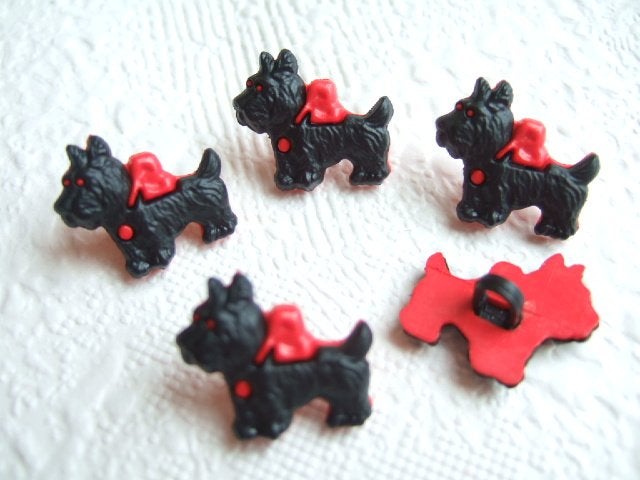 OPRUIMING ~ Mooie Schotse Terriër honden knoop ~ 17 mm, -, -, Nieuw, Ophalen of Verzenden