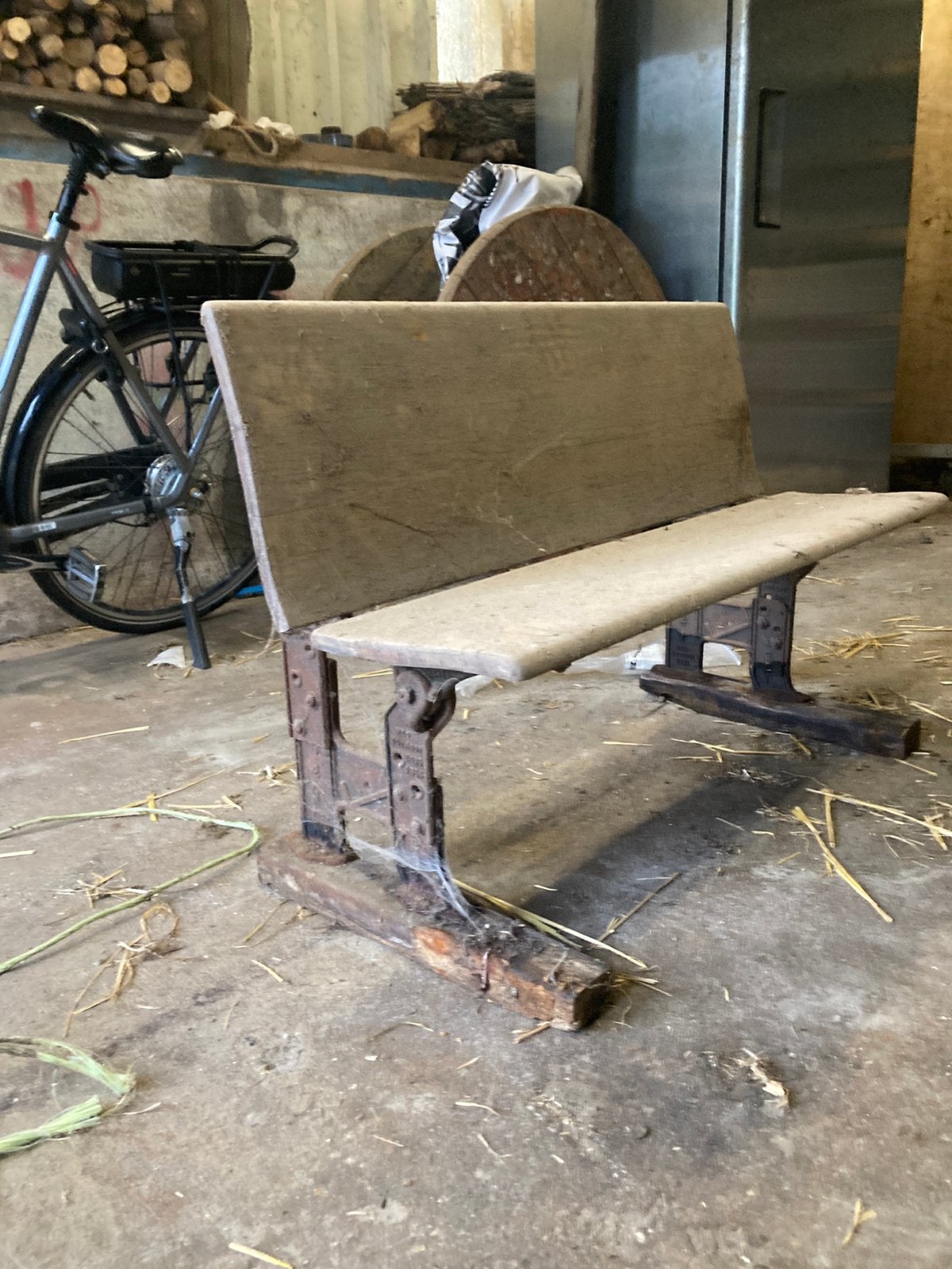 Oud school bankje, Antiek en Kunst, Ophalen of Verzenden