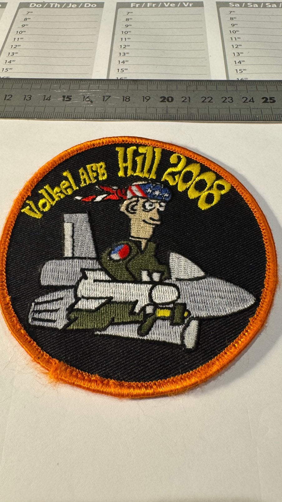 Patch luchtmacht Hill 2008 312 311 306 squadron, Ophalen of Verzenden, Zo goed als nieuw, Patch, Badge of Embleem