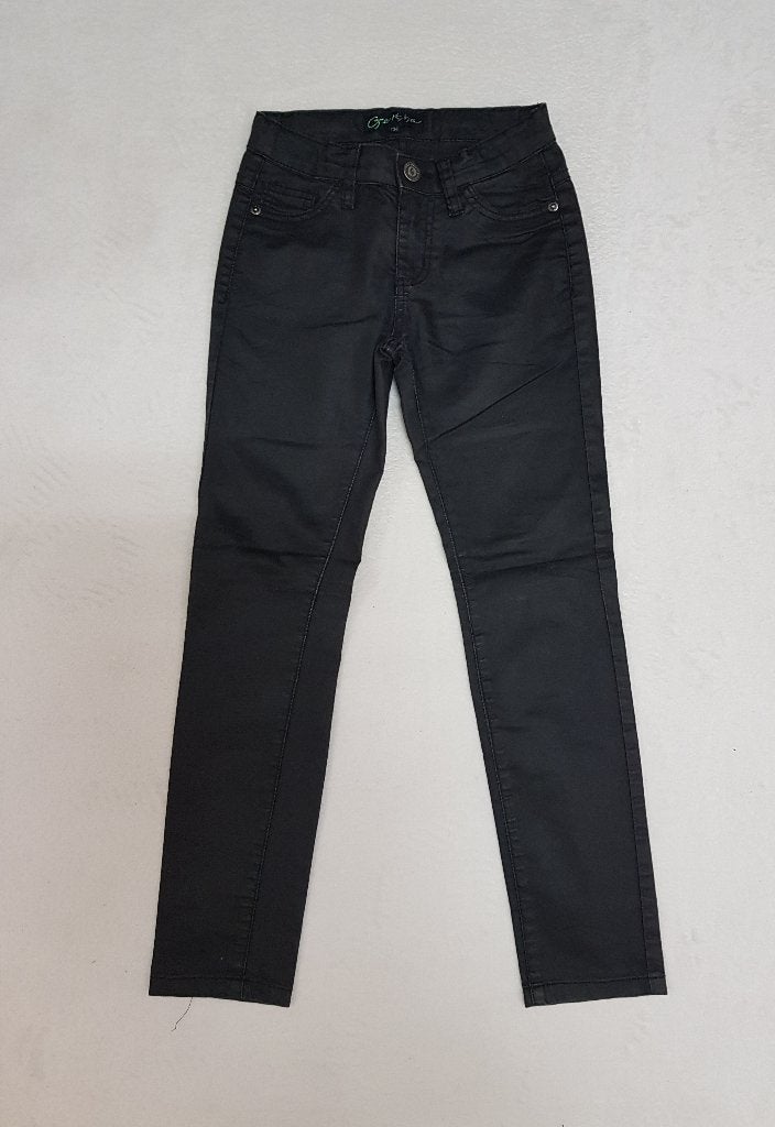 Geweldige zwarte gecoate GEISHA stretch broek mt 134., Kinderen en Baby's, Kinderkleding | Maat 134, Broek, Geisha, Zo goed als nieuw