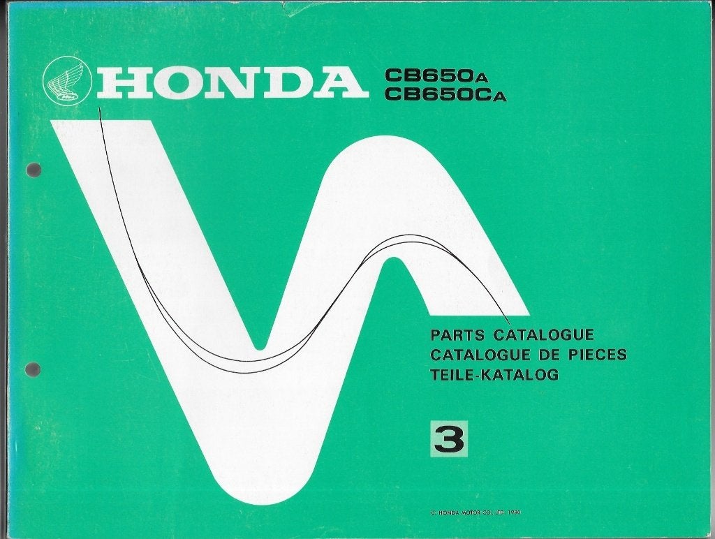 Honda CB650 A CB650 Ca parts list (994p), Verzenden, Honda