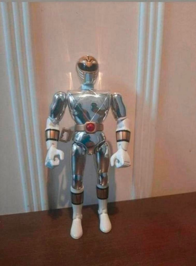 Mighty Morphin Power Rangers. Chrome White Ranger. Bandai., Ophalen of Verzenden, Gebruikt